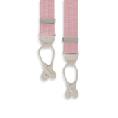 Pink and White Houndstooth Silk Brace