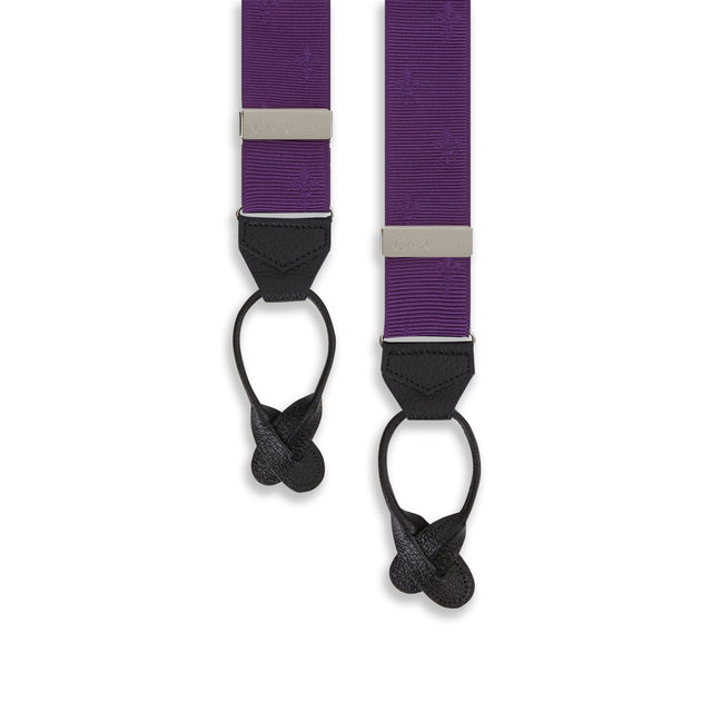 Purple Fleur De Lys Braces