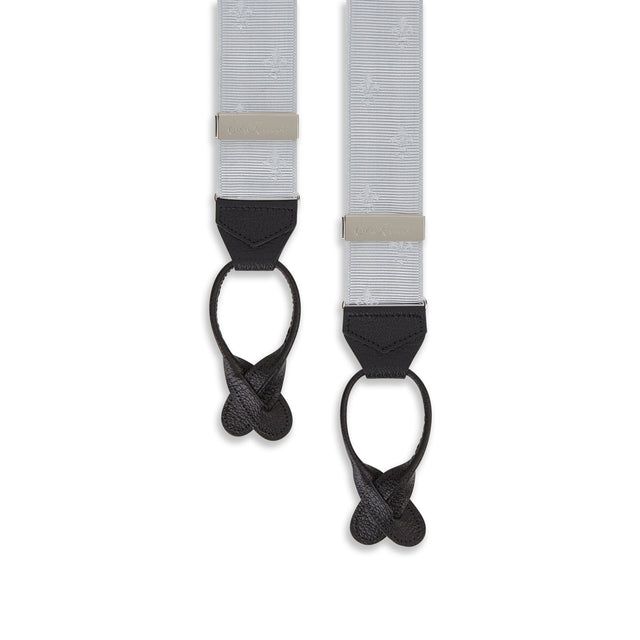Silver Fleur De Lys Braces