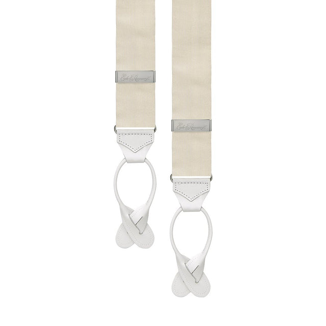 Cream Grosgrain Silk Cotton Brace