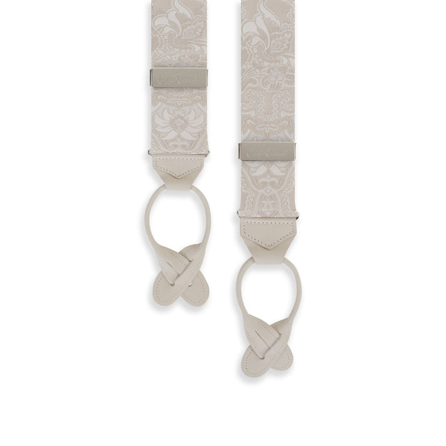Ivory Jacquard Silk Brace