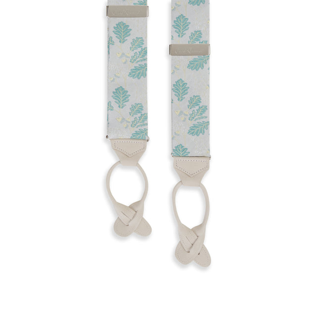Green Acorn Jacquard Silk Brace
