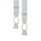 Blue and White Harlequin Silk Brace
