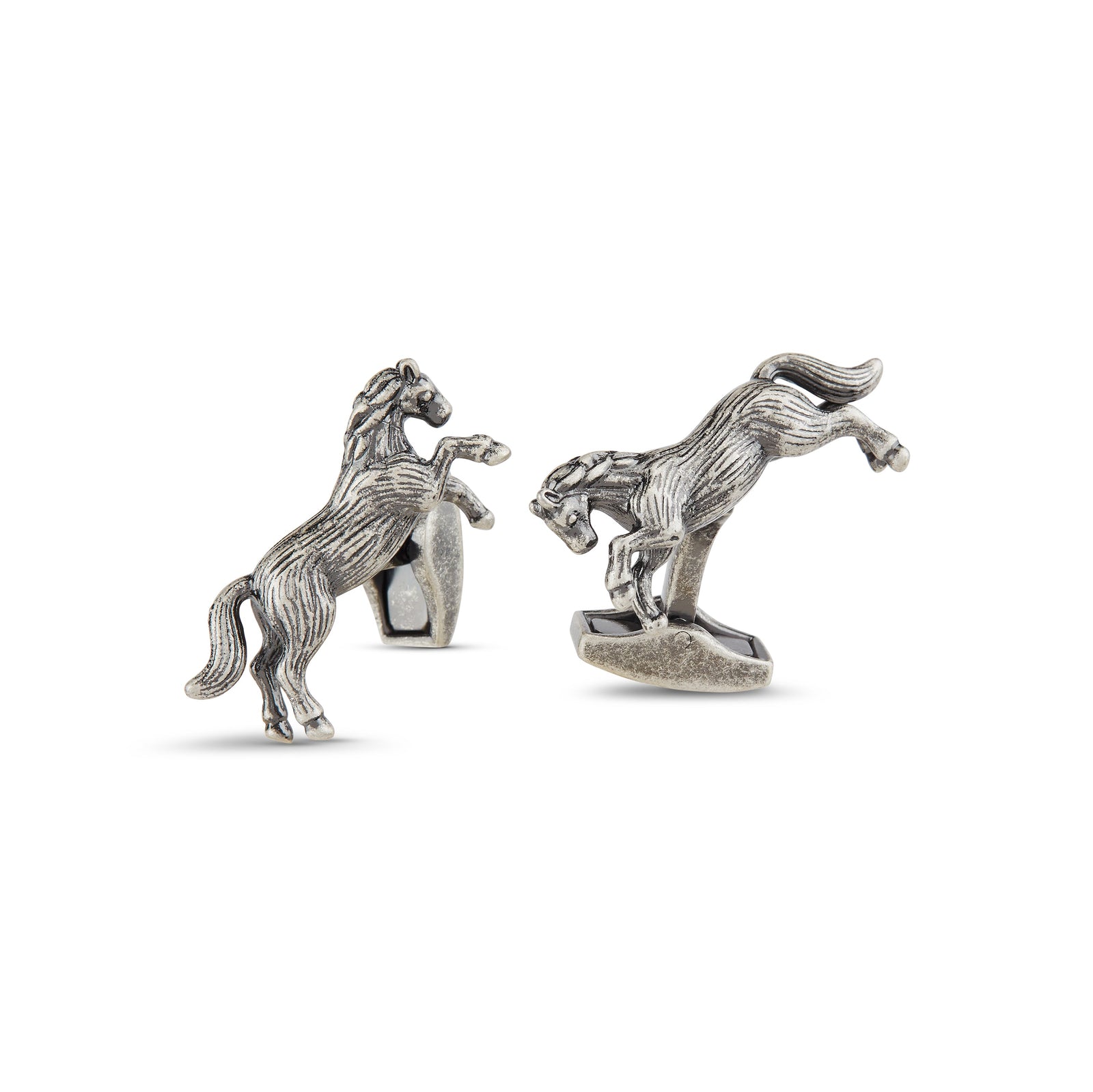 Antique Silver Cantering Horse Cufflinks