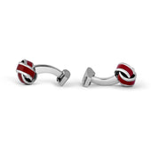 Silver And Enamel Knot Cufflink