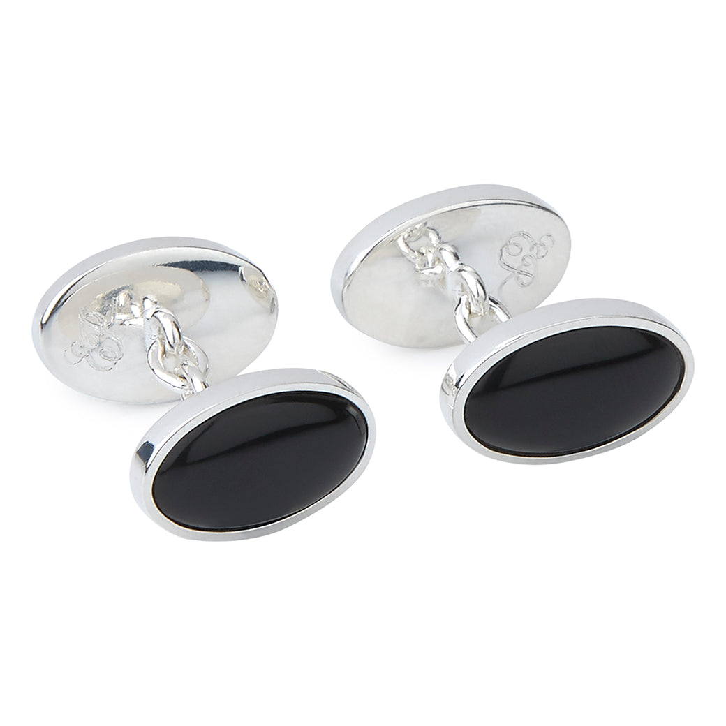 Silver and onyx Cufflinks