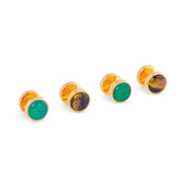 Reversible Shirt Stud Set Tigers Eye