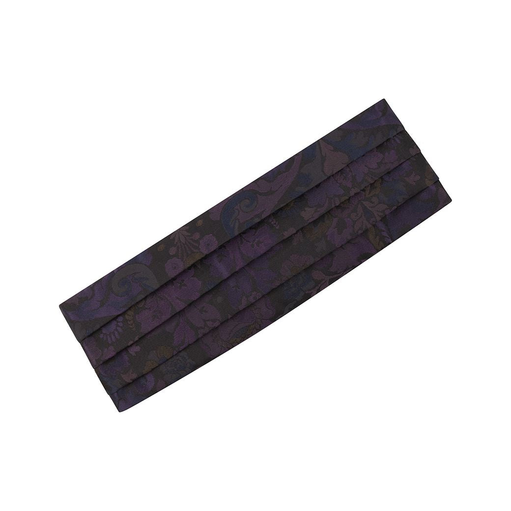 Purple Jacquard Cummerbund