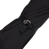 Dark Maple Wood-Handle Solid Black Umbrella
