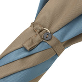 Blue and Beige Malacca Wood Handle Two Colour Panel Umbrella