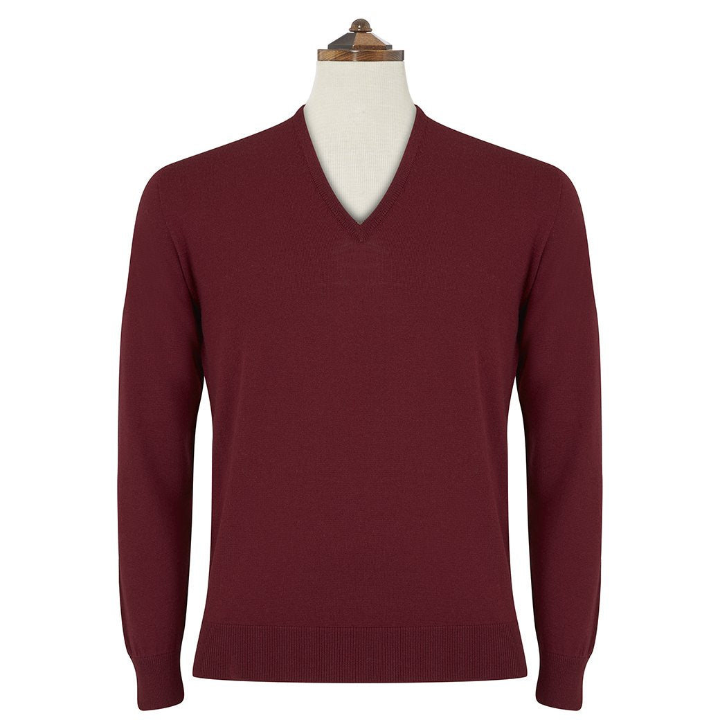 Kendrick Wine V Neck Pullover