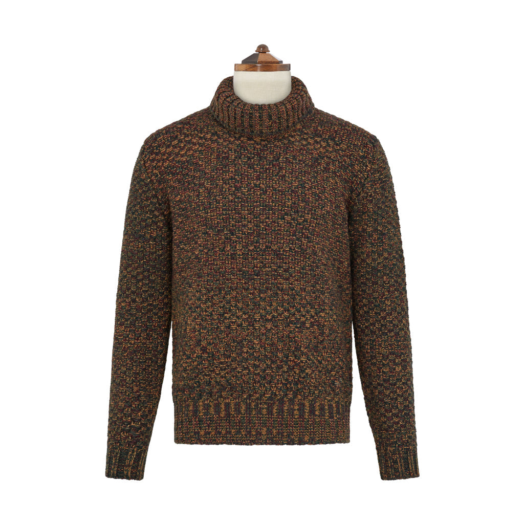 Kenton Basketweave Roll Neck Jumper