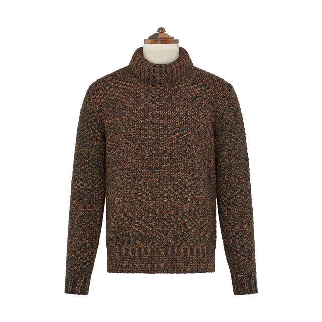 Kenton Basketweave Roll Neck Jumper