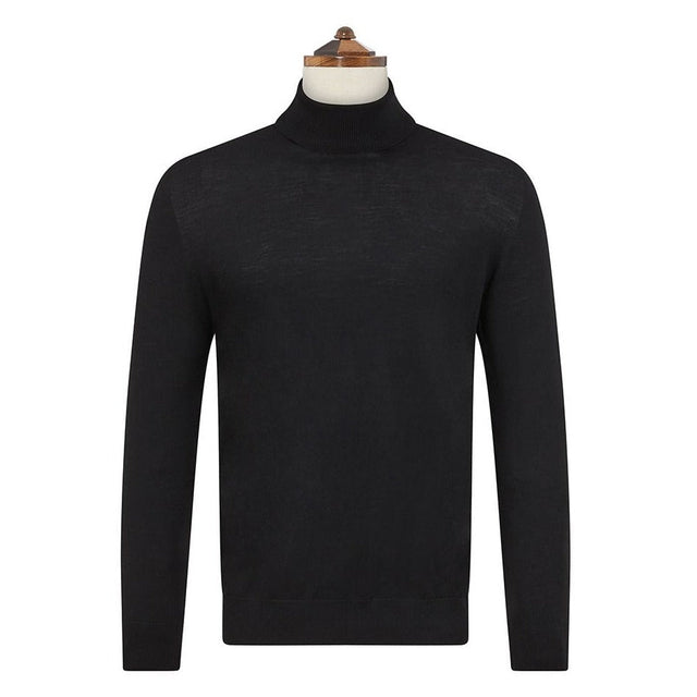 Keiran Black Roll Neck Jumper