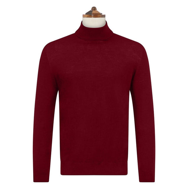 Keiran Wine Roll Neck Jumper