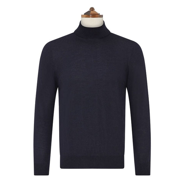 Keiran Navy Roll Neck Jumper