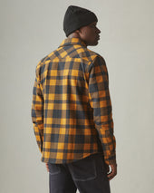 Unisex Redwood Fleece Overshirt Cathay Spice Plaid