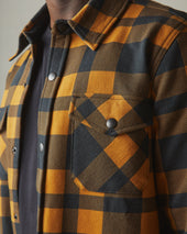 Unisex Redwood Fleece Overshirt Cathay Spice Plaid