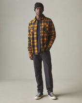 Unisex Redwood Fleece Overshirt Cathay Spice Plaid