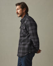 Unisex Redwood Fleece Overshirt Stealth Plaid