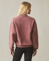 Unisex American Vintage Crew Sweatshirt - Mineral Wash Russet Brown