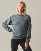 Unisex American Vintage Crew Sweatshirt - Mineral Wash Metropolitan Grey