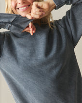 Unisex American Vintage Crew Sweatshirt - Mineral Wash Metropolitan Grey
