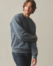Unisex American Vintage Crew Sweatshirt - Mineral Wash Metropolitan Grey