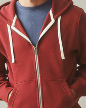Men S Midweight Full Zip Red Ochre