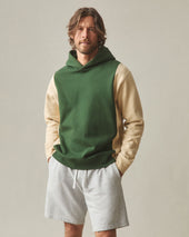 Men S Colorblock Midweight Pullover Safari Green Moss
