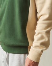 Men S Colorblock Midweight Pullover Safari Green Moss