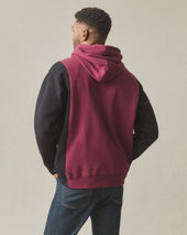Men's Colorblock Midweight Pullover - Zinfandel Black