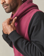 Men's Colorblock Midweight Pullover - Zinfandel Black