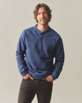Men's Midweight Snap Henley - Dark Denim