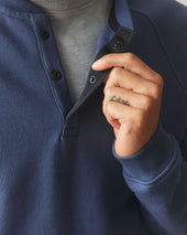 Men's Midweight Snap Henley - Dark Denim