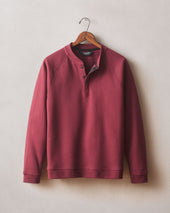 Men's Midweight Snap Henley - Pomegranate