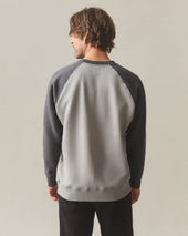 Men S Colorblock Midweight Crewneck Sharkskin Dark Charcoal