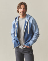 Men S Raglan Colorblock Midweight Full Zip Dark Infinity