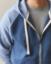 Men S Raglan Colorblock Midweight Full Zip Dark Infinity