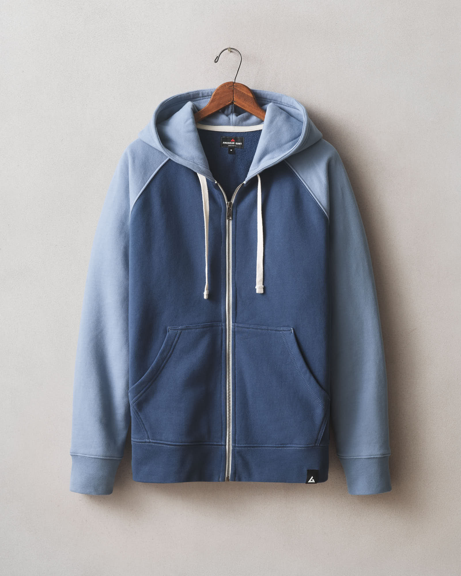 Men S Raglan Colorblock Midweight Full Zip Dark Infinity