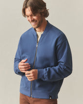 Men's Fleece Bomber Jacket - Marine Navy