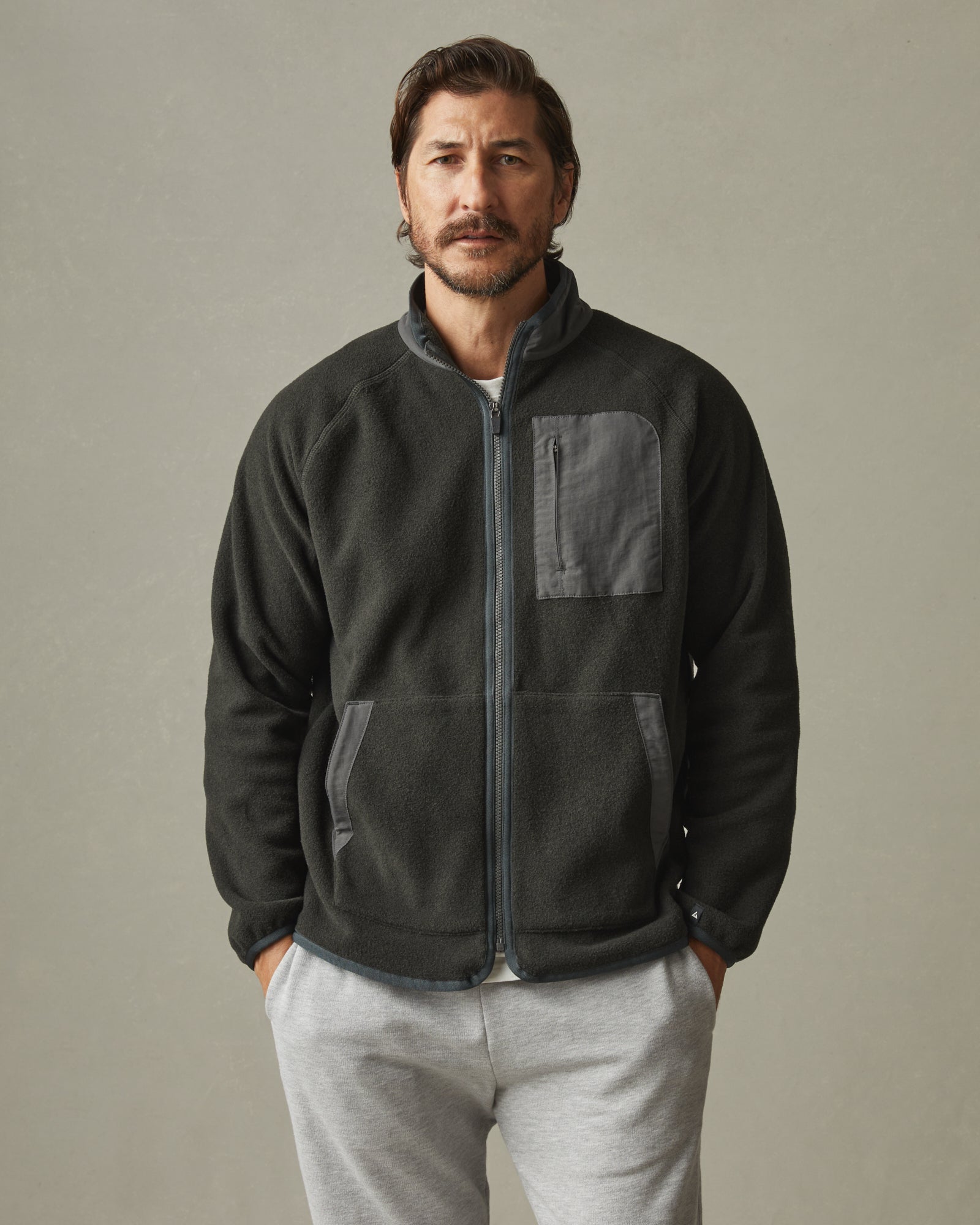 Men S Active Fleece Full Zip Vintage