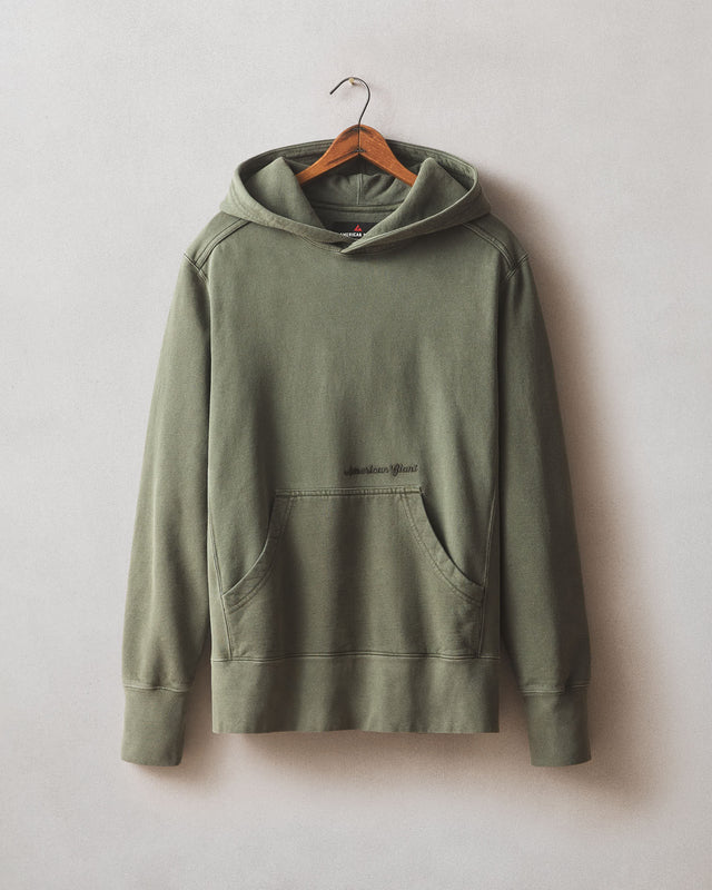 Men's Vintage Wash Classic Pullover - Washed Deep Olive