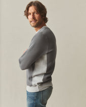 Men S Colorblock Summit Waffle Long Sleeve Crew Lava Heather Grey