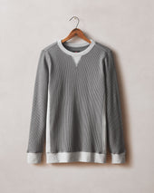 Men's Colorblock Summit Waffle Long Sleeve Crew - Lava Smoke Heather Grey