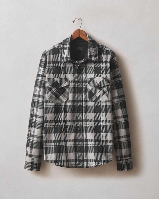 Unisex Redwood Fleece Overshirt Silent Storm Plaid