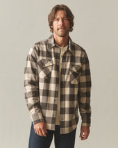 Unisex Redwood Fleece Overshirt Pepper Plaid