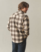 Unisex Redwood Fleece Overshirt Pepper Plaid