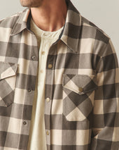 Unisex Redwood Fleece Overshirt Pepper Plaid