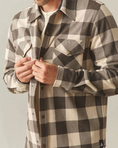 Unisex Redwood Fleece Overshirt Pepper Plaid